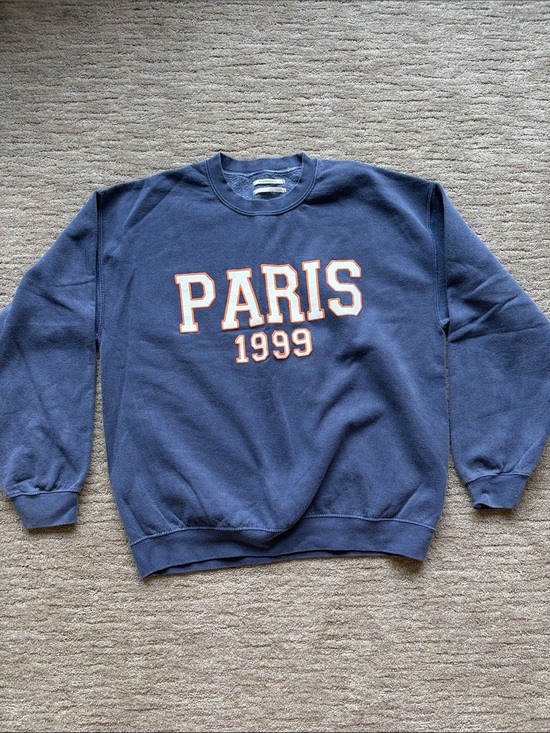 Anthropologie Tops - Anthropologie Paris 1999 Navy Crewneck Sweatshirt